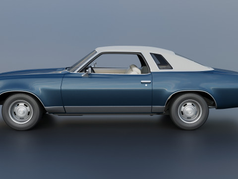 Chevrolet Chevelle Malibu Classic 1974 3D Baskı Modeli