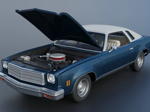 Chevrolet Chevelle Malibu Classic 1974 3D Print Model