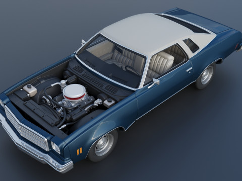Chevrolet Chevelle Malibu Classic 1974 3D Baskı Modeli