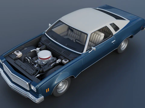 Chevrolet Chevelle Malibu Classic 1974 3D Print Model