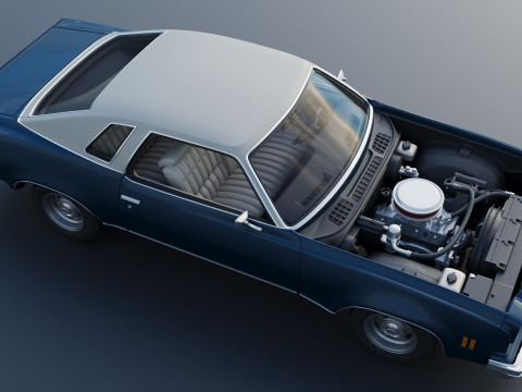 Chevrolet Chevelle Malibu Classic 1974 3D Baskı Modeli