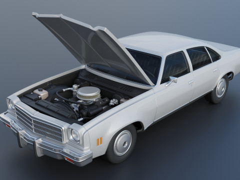 Chevrolet Malibu 4 Door 1974 3D 프린트 모델