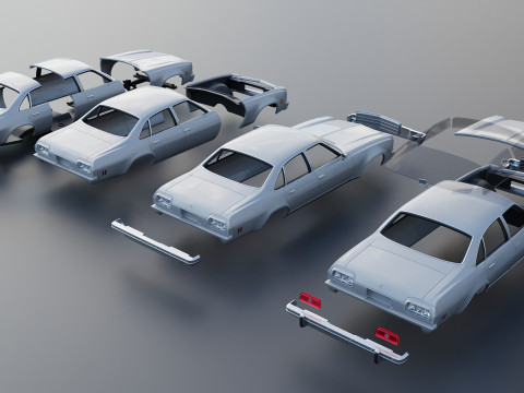 Chevrolet Malibu 4 Door 1974 3D 프린트 모델