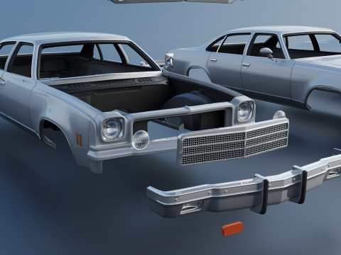 Chevrolet Malibu 4 Door 1974 3D 프린트 모델