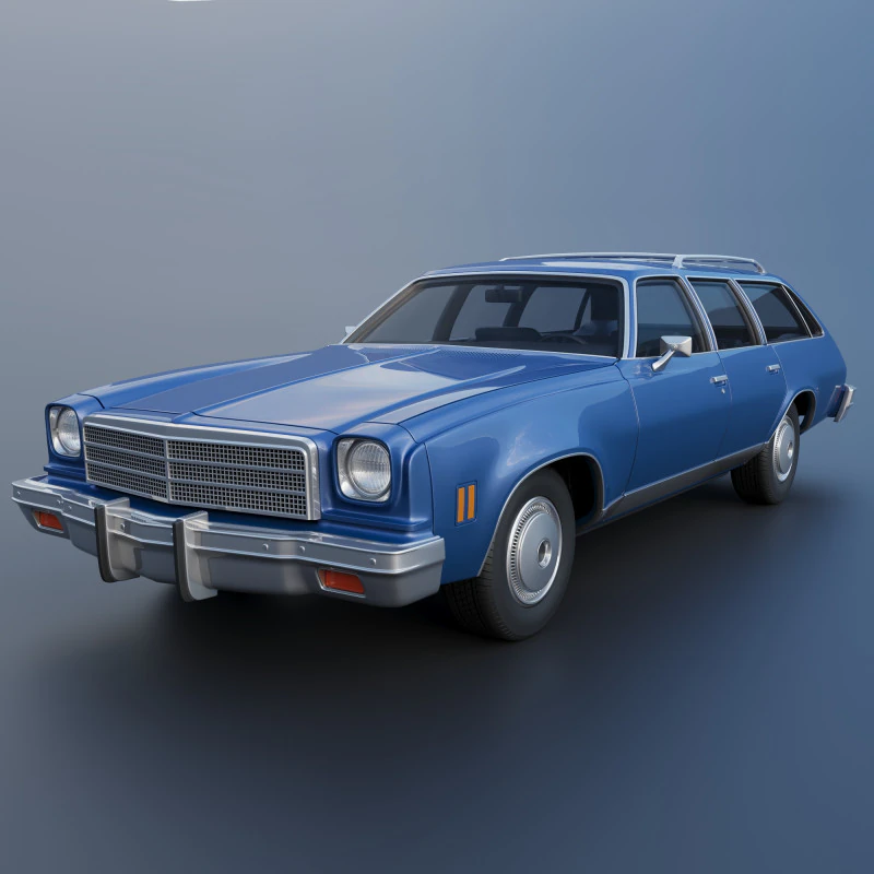 Chevrolet Chevelle Malibu Wagon 1974 3D Print Model .c4d .max .obj .3ds .fbx .stl .blend 