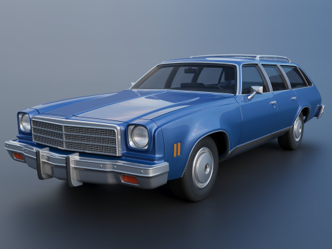Chevrolet Chevelle Malibu Wagon 1974 3D 프린트 모델