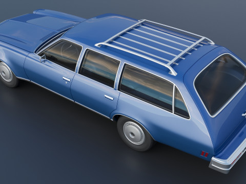 Chevrolet Chevelle Malibu Wagon 1974 3D Print Model