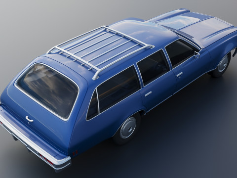 Chevrolet Chevelle Malibu Wagon 1974 3D Print Model