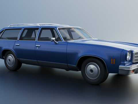 Chevrolet Chevelle Malibu Wagon 1974 3D Print Model