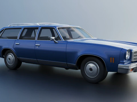 Chevrolet Chevelle Malibu Wagon 1974 3D Print Model