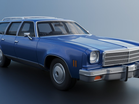 Chevrolet Chevelle Malibu Wagon 1974 3D Print Model