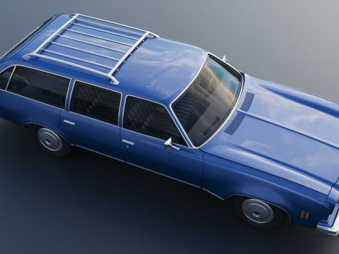 Chevrolet Chevelle Malibu Wagon 1974 3D Print Model