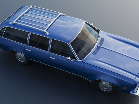 Chevrolet Chevelle Malibu Wagon 1974 3D Print Model