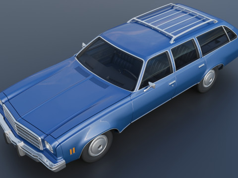Chevrolet Chevelle Malibu Wagon 1974 3D Print Model