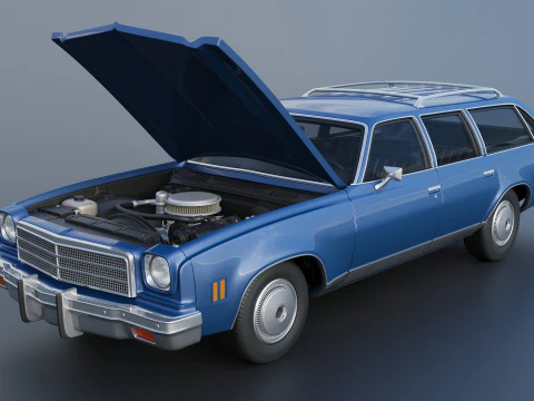 Chevrolet Chevelle Malibu Wagon 1974 3D Print Model