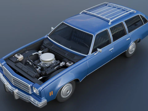 Chevrolet Chevelle Malibu Wagon 1974 3D Print Model