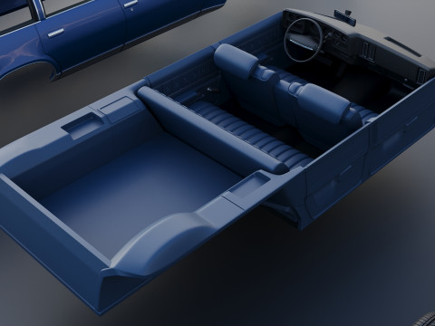 Chevrolet Chevelle Malibu Wagon 1974 3D Print Model