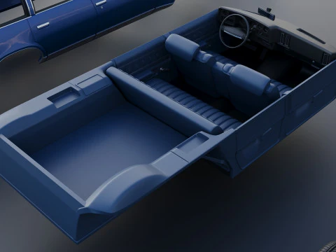 Chevrolet Chevelle Malibu Wagon 1974 3D Print Model