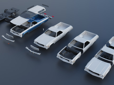 Chevrolet El Camino 1974 3D प्रिंट मॉडल