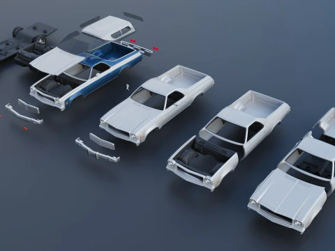 Chevrolet El Camino 1974 3D Print Model