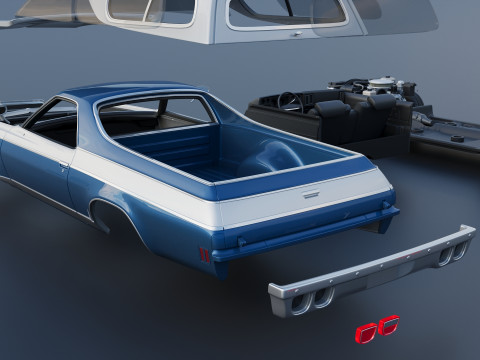 Chevrolet El Camino 1974 3D प्रिंट मॉडल