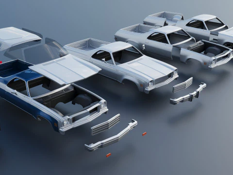 Chevrolet El Camino 1974 3D Print Model