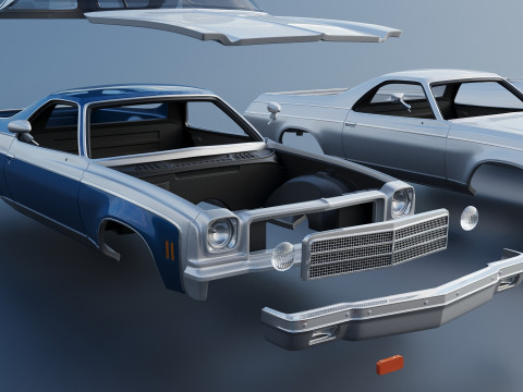 Chevrolet El Camino 1974 3D प्रिंट मॉडल