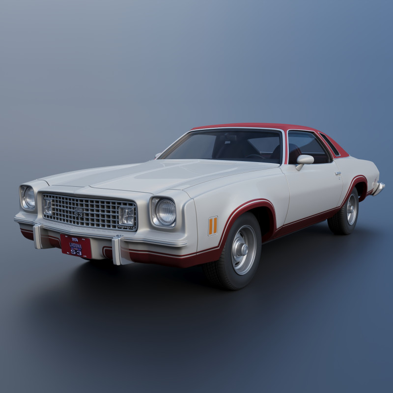 Chevrolet Chevelle Laguna S-3 1974 Modèles 3D en vedette .c4d .max .obj .3ds .fbx .stl .blend 
