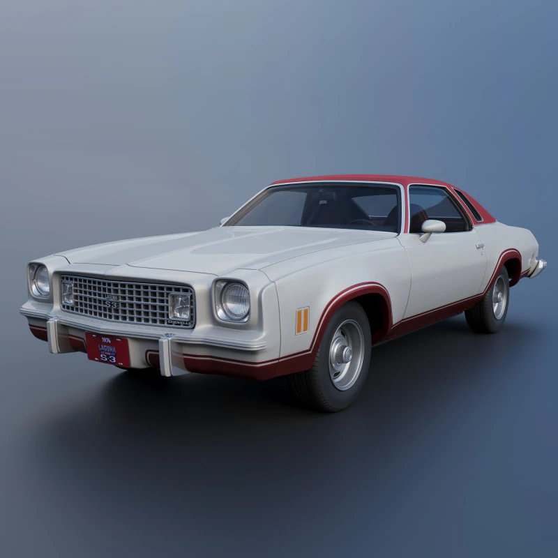 Chevrolet Chevelle Laguna S-3 1974 3D Print Model .c4d .max .obj .3ds .fbx .stl .blend 