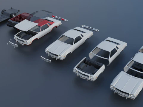Chevrolet Chevelle Laguna S-3 1974 3D Print Model
