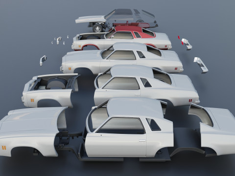 Chevrolet Chevelle Laguna S-3 1974 Modèles 3D en vedette