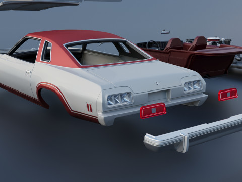 Chevrolet Chevelle Laguna S-3 1974 Modèles 3D en vedette