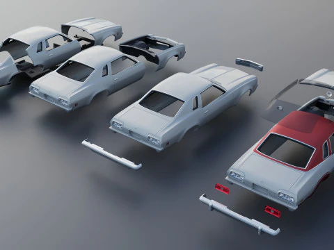 Chevrolet Chevelle Laguna S-3 1974 3D Print Model