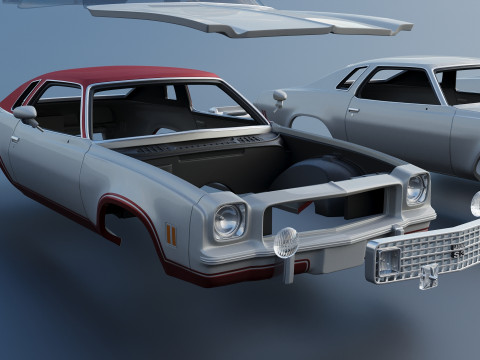 Chevrolet Chevelle Laguna S-3 1974 Modèles 3D en vedette