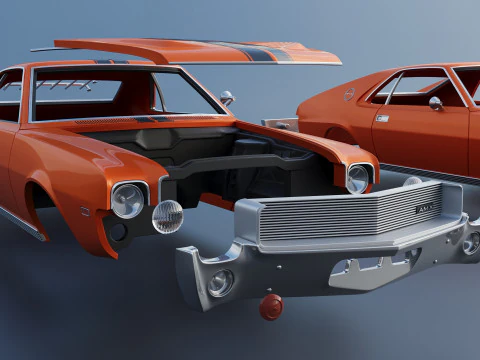 AMC AMX 1968 3D Print Model