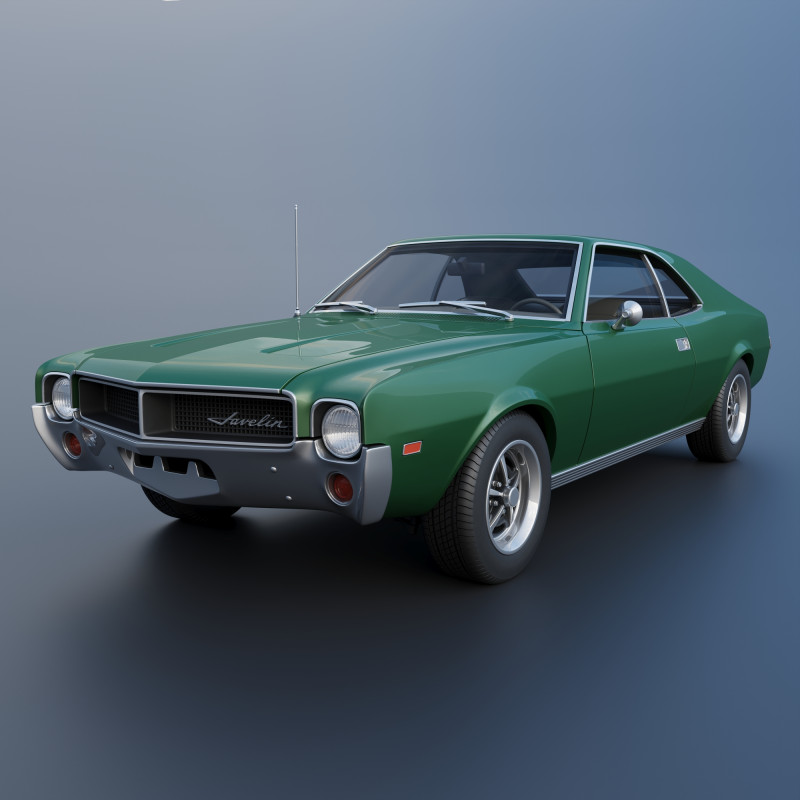 AMC Javelin 1968 3D Принт Модель .c4d .max .obj .3ds .fbx .stl .blend