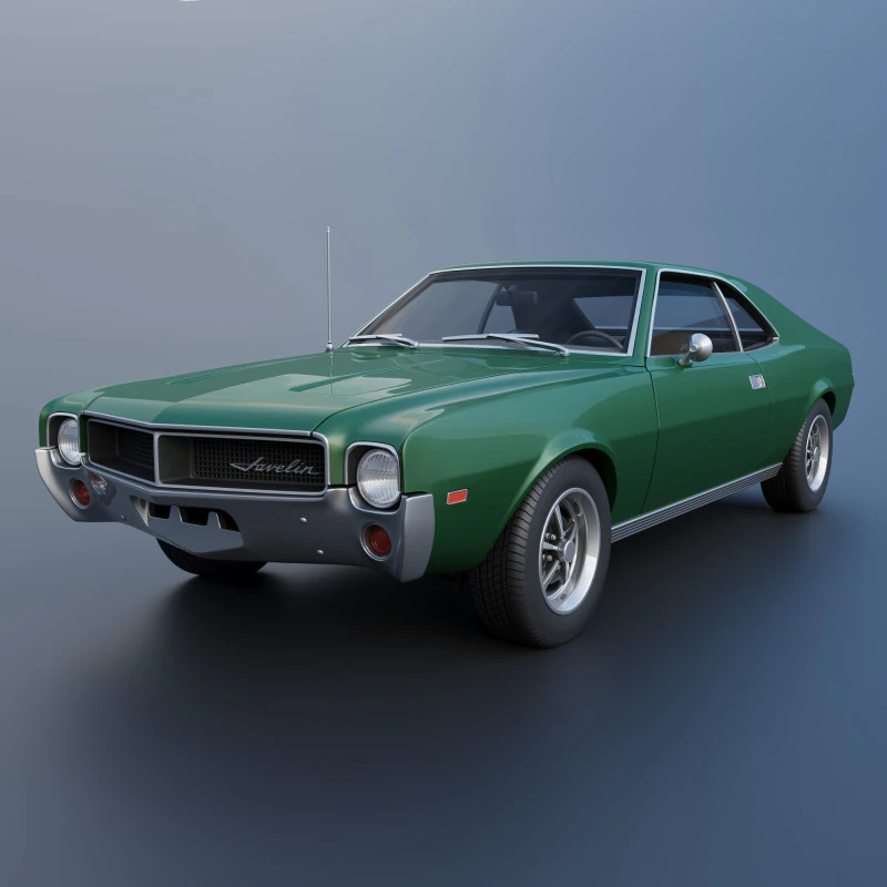 AMC Javelin 1968 3D Print Model .c4d .max .obj .3ds .fbx .stl .blend 
