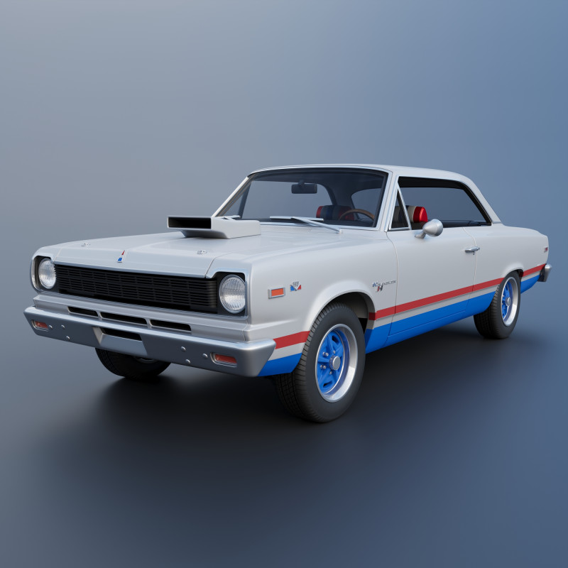 AMC Hurst SC Rambler 1969 Modèles 3D en vedette .c4d .max .obj .3ds .fbx .stl .blend