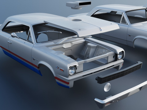 AMC Hurst SC Rambler 1969 Modèles 3D en vedette