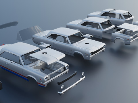 AMC Hurst SC Rambler 1969 Modèles 3D en vedette