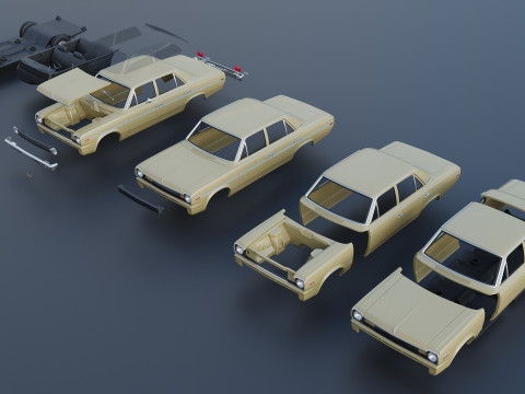 AMC Rambler Four-Door Sedan 1969 3D 프린트 모델