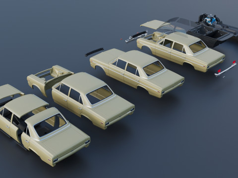 AMC Rambler Four-Door Sedan 1969 3D 프린트 모델