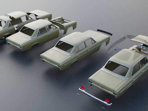 AMC Rambler Four-Door Sedan 1969 3D 프린트 모델