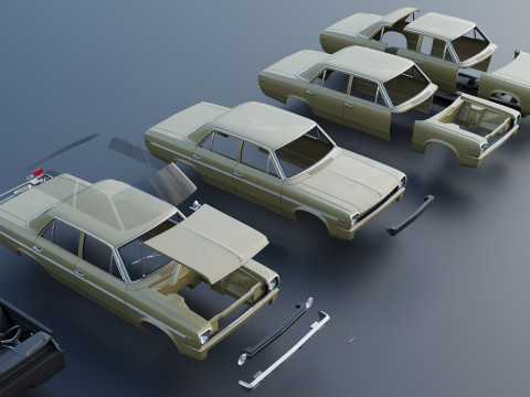AMC Rambler Four-Door Sedan 1969 3D 프린트 모델