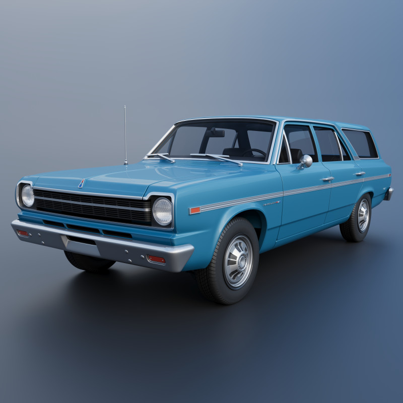 AMC Rambler Station Wagon 1969 Model Cetak 3D .c4d .max .obj .3ds .fbx .stl .blend 