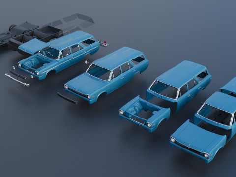 AMC Rambler Station Wagon 1969 Model Cetak 3D
