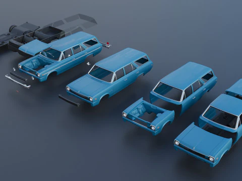 AMC Rambler Station Wagon 1969 3D Print Model