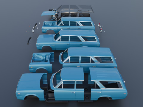 AMC Rambler Station Wagon 1969 Model Cetak 3D