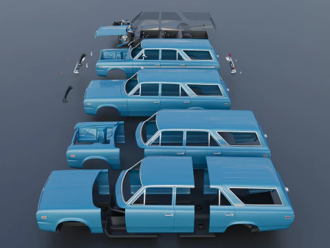 AMC Rambler Station Wagon 1969 3D Print Model
