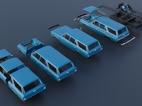 AMC Rambler Station Wagon 1969 Model Cetak 3D